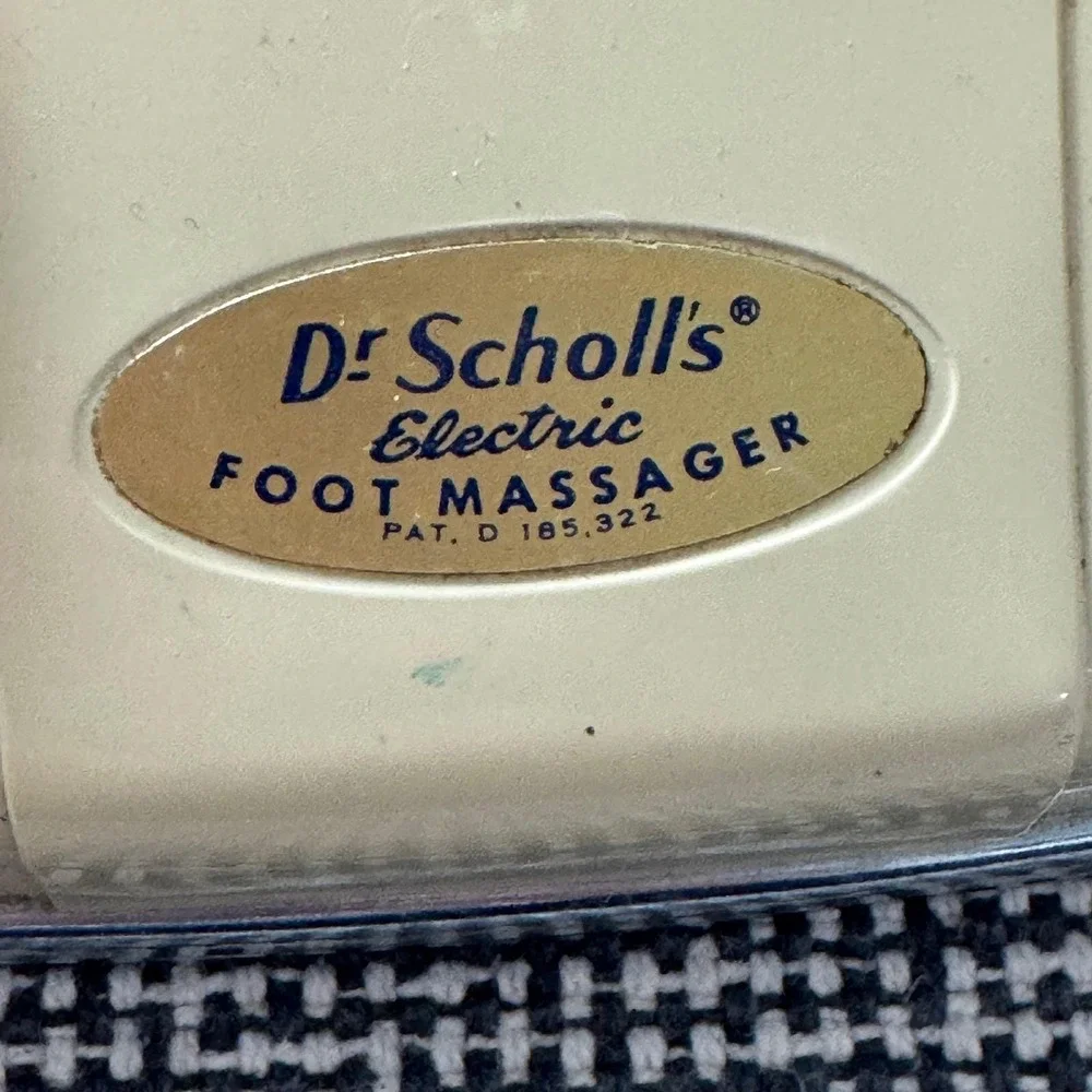 Vintage Dr Scholls Electric Foot Massager Cream Retro Mid Century Works Great